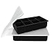 Produktbild Eiswürfelform groß XXL Eiswürfel Form Silikon mit Deckel Eiswürfelbehälter 2er Pack Eiswürfelbereiter 5 cm ice cube tray für Bier Cocktails Whisky