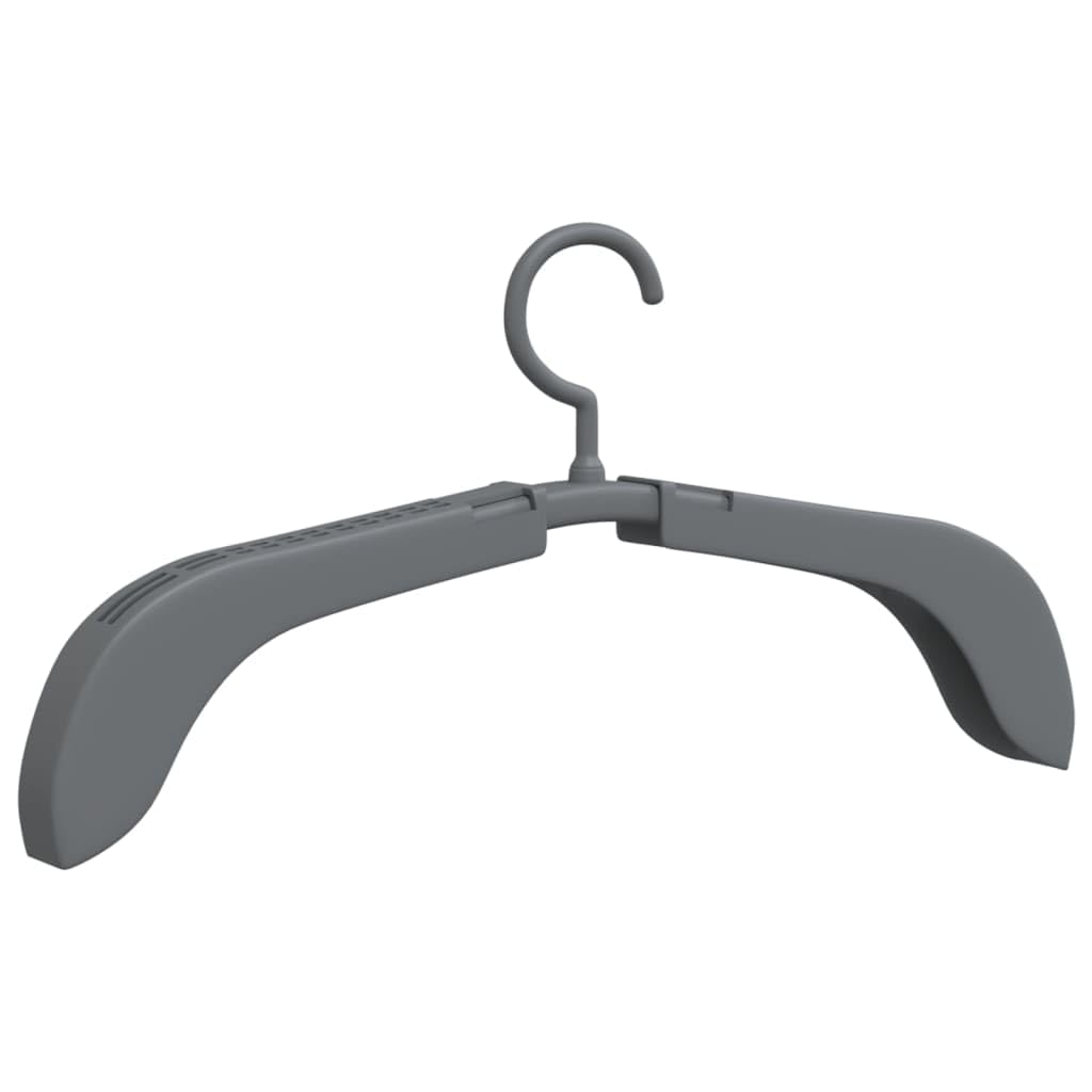 Ausziehbare Kleiderbügel Set 5 Stk. Grau, 37,5 bis 51,5 cm, PP Kunststoff, mit gebogenem Schulterdesign, platzsparend für Hemd Jacke Rock Anzug Organisation