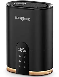 PARIS RHNE Humidifiers for Bedroom, 4L Cool Mist Humidifiers for Home Large Room, Ultrasonic Top Fill Humidifier with Humidistat, Essential Oils Diffuser, 30H, 28dB Quiet,12H timer, Night Light