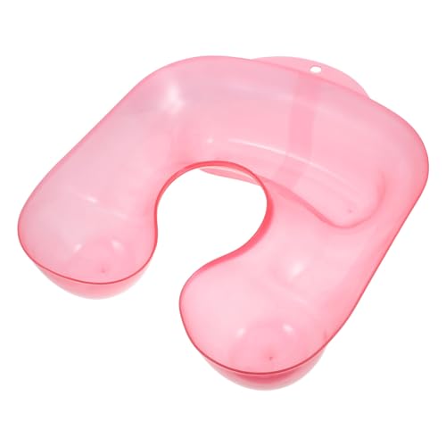 CALLARON Bandeja De Loción De Peluquería Bandeja De Lavado De Cabello Portátil Lavabo De Champú Para Ancianos Lavabo De Peluquería De Hombro Reposacabezas Para Champú Rosa El Plastico