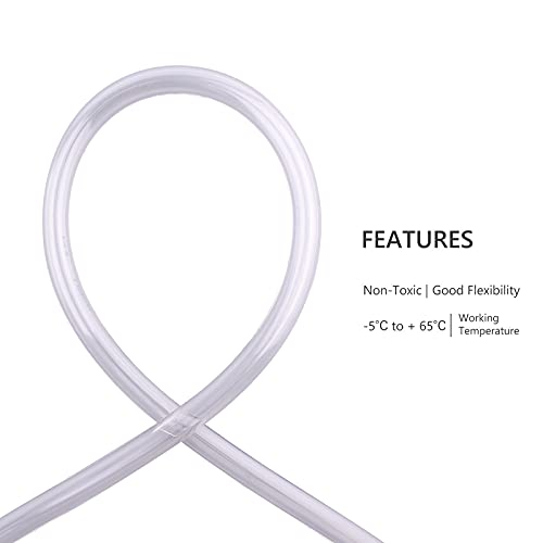 dernord pvc tubing 1434id x 3834od flexible clear vinyl hose 10 feet for food grade