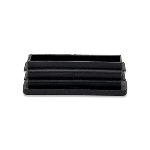 Image of Flyshop 8 Pack Black Chair Glide Inserts Plastic Plugs Rectangle Pipe Tubing End Caps 15 x 50 mm, 5 /8 inch x 2 inch