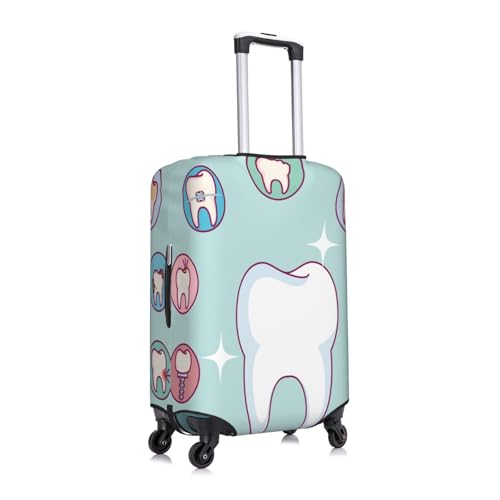 Dental Care Tooth Teeth Luggage Cover for Suitcase, Suitcase Cover Protector Fit 29-32 Inch Luggage Travel Accessories, XL3