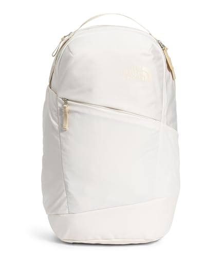 Image of The North Face Women's Isabella 3.0 Backpack | Everyday Travel Bag with 16 inch Laptop Sleeve, Water-Repellent Finish, Women-Specific Fit, Gardenia White Dark Heather /Gravel-NPF, One Size