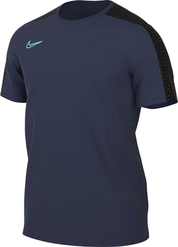 Nike Haut à Manches Courtes Homme, Bleu Marine/Noir/Turquoise, Large