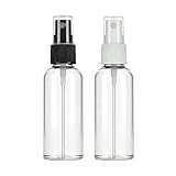 Lekroos 1 Oz Travel Spray Bottles, Thickened Reusable Refillable Plastic Sprayers 2 Pack