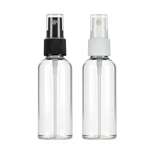Lekroos 1 Oz Travel Spray Bottles, Thickened Reusable Refillable Plastic Sprayers 2 Pack