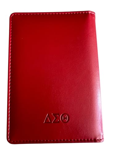 Delta 1913 Sigma Theta Red Passport Cover Holder Vegan Leather3