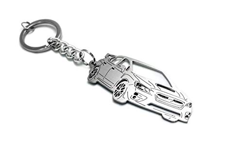 Stainless Steel Keychain suitable for Subaru WRX STI V enthusiasts Laser Cut Key Chain with Ring Car Body Profile Design 3D Keychain