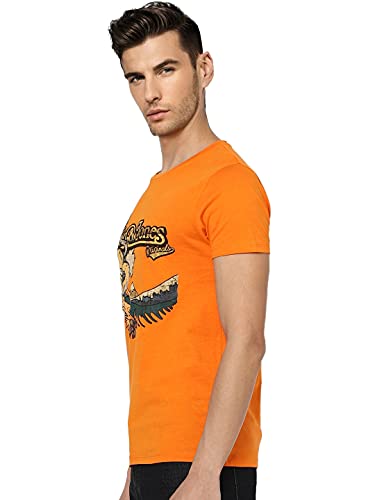 Image of Jack & Jones Men's Cotton Printed Slim Fit T-Shirt