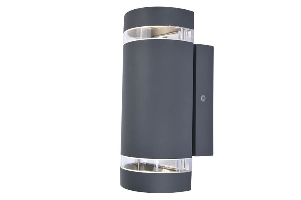 Lutec Focus Outdoor Wall Dusk to Dawn Sensor - Dark Grey