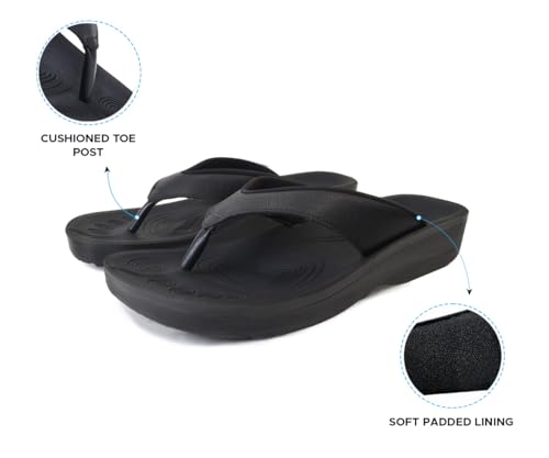 Image of AEROTHOTIC Original Orthotic Comfort Thong Style Flip Flops Sandals for Women with Arch Support for Comfortable Walk