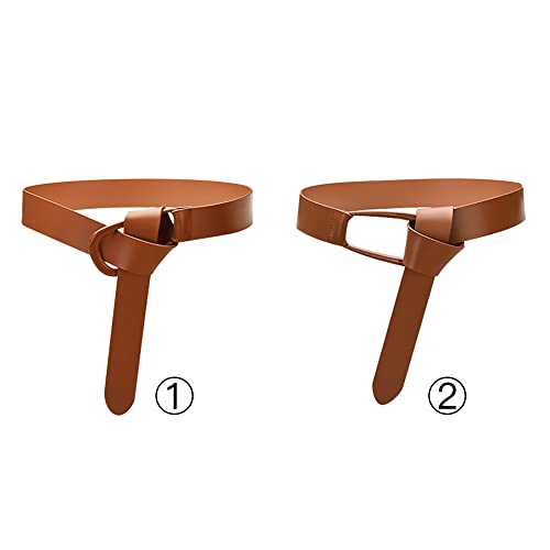 Womens Obi Belt Vintage Genuine Leather Buckle Waist Belt, 2023 Style, Fashion Wide Belts 43.3 inches4