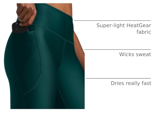 Image of Under Armour Womens HeatGear Armour High Waisted Pocketed No-Slip Leggings