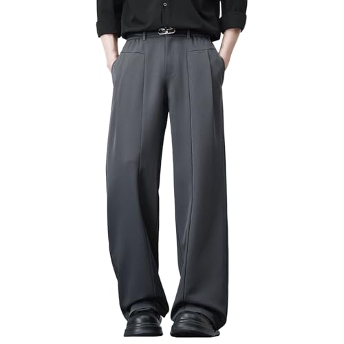 Pantalon chino homme coupe ample droite en tissu large décontracté chic