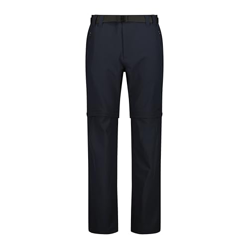 CMP Pantaloni Zip off Elasticizzati da Uomo, Antracite, 48