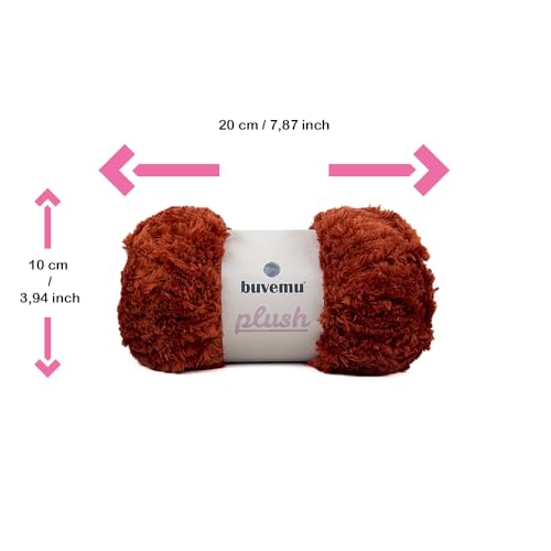 Image of Plush Faux Fur Bulky Yarn, Super Soft Fluffy Fuzzy for Knitting Crocheting Crafting, 100 Gram (3.53 Ounces) 109 Yards (100 Meters) (Windsor Tan)