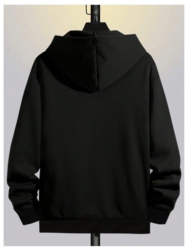 GORGLITTER Men's Zip Up Hoodie Long Sleeve Hooded Sweatshirt with Pocket3