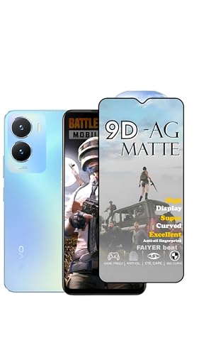 Image of Premium Tempered Glass for VIVO T2X (matte finish glass, Pack of 1) Full Screen Coverage gaming matte Screen Protector Guard (VIVO T2X)