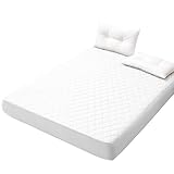 Melvint 防水シーツ セミダブル ボックスシーツ パッド一体型 敷きパッド おねしょシーツ 抗菌・防臭・防ダニ 介護 ベビー 赤ちゃん ペット 寝汗対策 洗える 失禁対策 (ホワイト ・ 120*200cm)