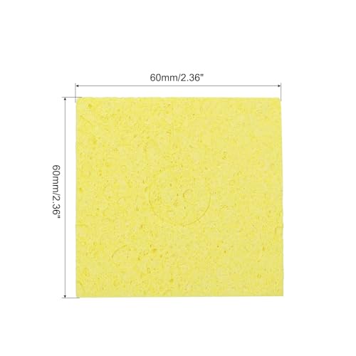 Image of MECCANIXITY 15PCS Soldering Sponge 60 x 60mm Square with Holes Yellow Cleaning Pad Welding Tip Iron Replacement for Cleaning Soldering Iron 1mm Natural Thickness 6mm Water Absorption Thickness