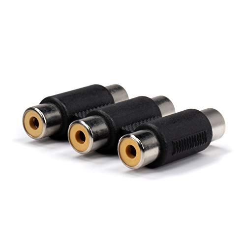 Conectores RCA hembra de triple unión para audio y video, pack 4 miniatura 2