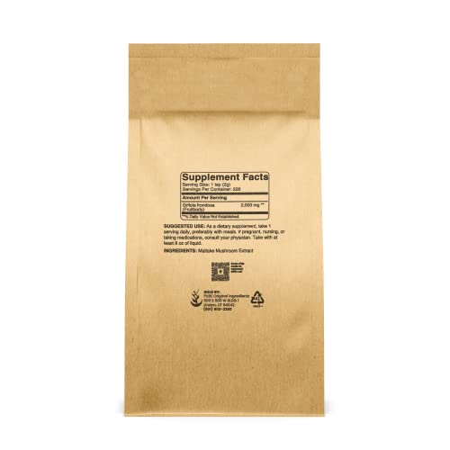 Pure Original Ingredients Maitake Mushroom Powder (1Lb) Hen-Of-The-Woods, Non-Gmo, Lab-Verified. #TOP1