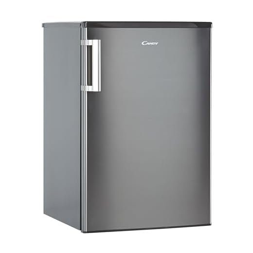 Candy CCTOS 542XHN - Frigorífico Mini con Congelador, Bajo Encimera, Nevera Silenciosa 40DB, 109L, Cajón Verdulero, Temperatura Regulable, Iluminación LED, Puerta Reversible, Alto 85cm, Inox