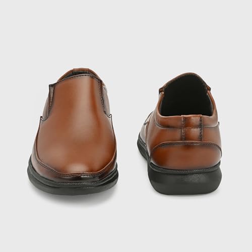 Image of Centrino Men's Formal Shoe|Slip-On Loafers |Office Dress Shoes | Wedding Party Casual Travel |Trendy & Classic Design |Durable TPR Sole |Lightweight Cushioned Sole |Comfortable Outdoor Wear (8109)