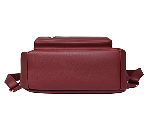 Sac à dos en cuir PU imperméable et léger avec compartiments sécurisés