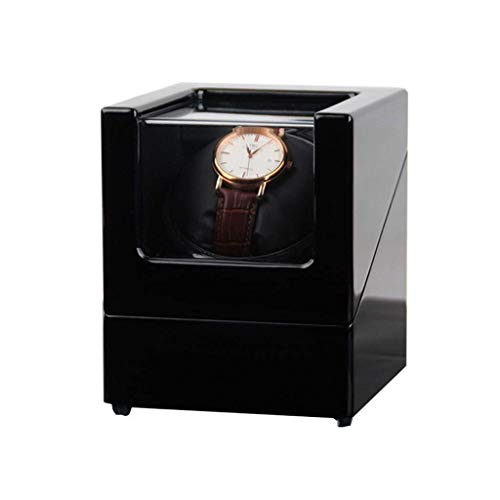 Boîte de remontage automatique de montre en fibre de carbone et finition piano élégante
