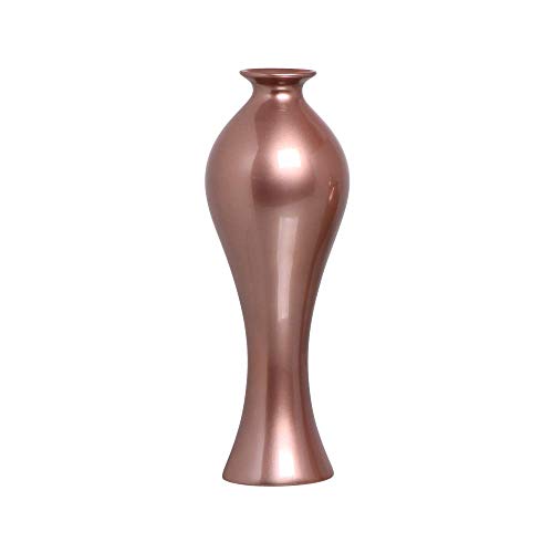 Vaso de Mesa Califórnia Grande Decoração Cerâmica Rosé Gold