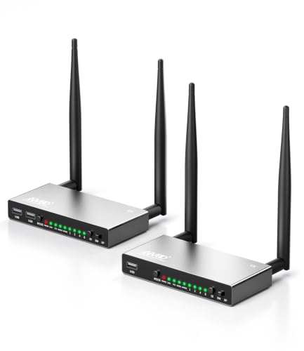Image of AIMIBO HDMI Wireless Transmitter & Receiver with KVM, IR Remote, Loop-Out