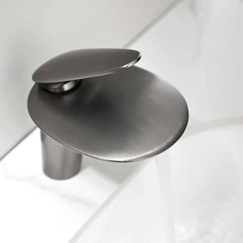 Grifo de baño blanco monocomando para lavabo con agua fría y caliente