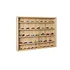 Inter Link Vitrine de Collection, Bois, Imitation chêne d’Artisan, 80 x 9,5 x 60 cm
