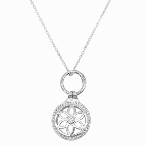 Airtag Necklace for Adults, Metal Jewelry Chain Airtag Holder Necklace for Women Men GPS Tracker Necklace