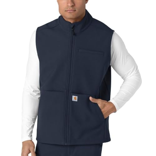 Carhartt Scrubs C82023 Rugged Flex® Modern Fit Bonded Fleece Vest - X-Large Regular - Navy
