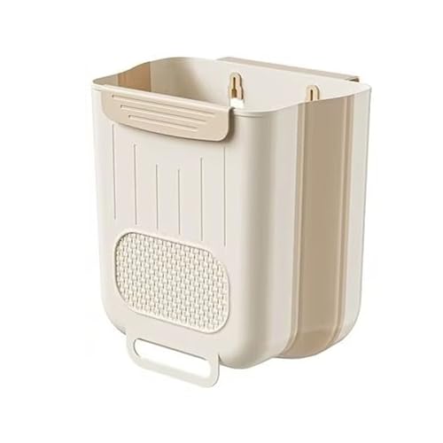 Basurero plegable colgante grande blanco para cocina