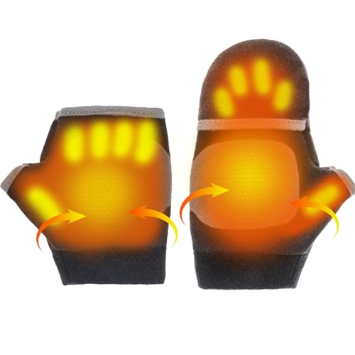 OBEST Guantes Calefactable Recargable Mujeres Hombres, Guantes Térmicos Moto Manos Completas/Medias Impermeable 3 Ajuste Temperatura, Calentador Manos Eléctrico para Deporte Ciclismo Esquí Invierno