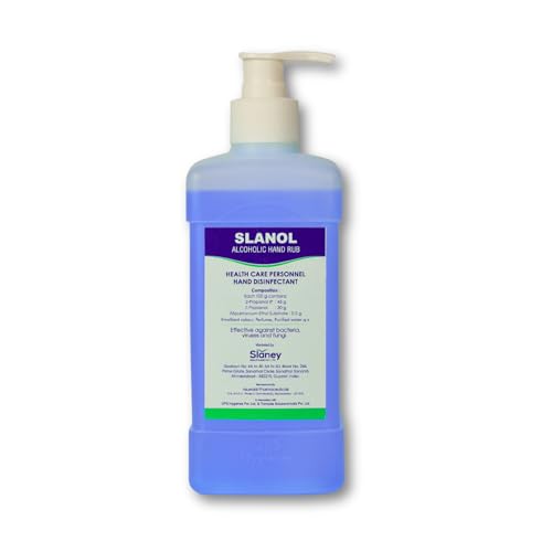 Image of Slanol Alcoholic Hand Rub - 500ml Surgical Grade Hand Sanitizer with 75% Isopropyl Alcohol & Moisturizer, Kills 99.9% Germs, Professional Disinfectant for Medical & Home Use (Pack of 1)