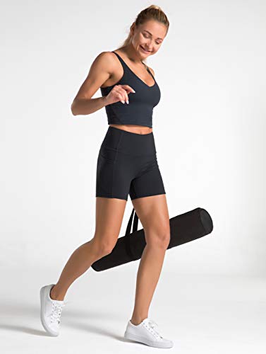 Dragon Fit High Waist Yoga Shorts for Women with 2 Side Pockets Tummy Control Running Home Workout Shorts4