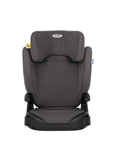 Graco Junior Maxi i-Size R129 Seggiolino auto leggero con schienale alto, per bambini di altezza 100-150 cm (da 3,5 a 12 anni circa), colore Iron