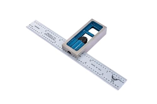 PEC Tools Double Square, 6" Machinist Blade, 16R Graduation, Cast Iron Head