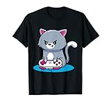 Du siehst einen niedliche Gaming Katze Nerd. Sie rockt jede Lan Party und ist ein gefürchteter Gegner an der Konsole. Video Games, Ballerspiele oder jegliche Art von digitaler Beschäftigung sind ihr lieber als Kätzchen leckerli oder Wollknäuel.