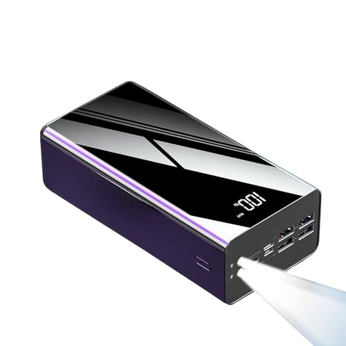 Batterie Externe 100 000 Mah, Chargeur Portable Rapide Téléphone et Écran Miroir