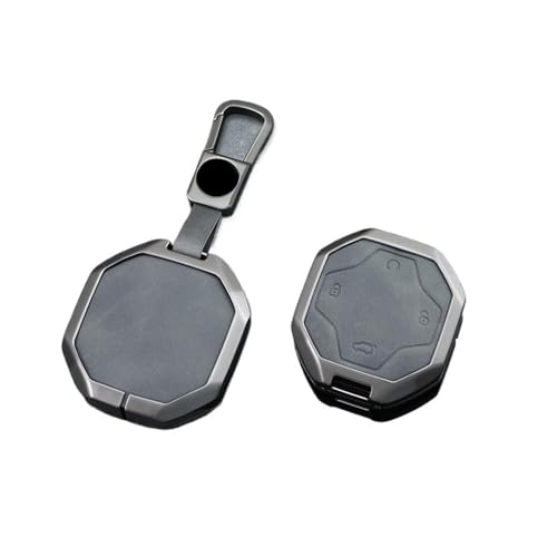 Chery Jetour Traveller 2023 2024 Jetour T2 対応 カーキーケース カバーホルダー シェル 亜鉛合金 レザー 保護キーチェーンアクセサリー(Style 2)