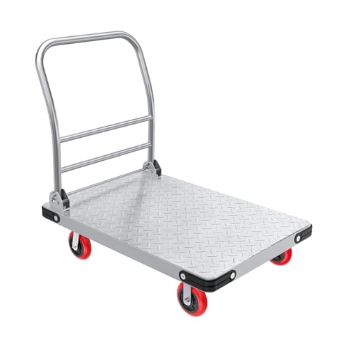 Carretilla plegable plataforma acero alta capacidad miniatura 1