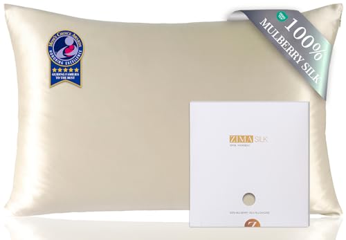 ZIMASILK 100% Pure Mulberry Silk Pillowcase for Hair and Skin