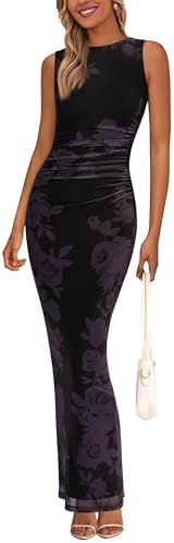 PRETTYGARDEN Womens Summer Wedding Guest Dress 2026 Spring Mesh S...