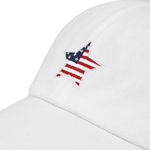 Image of USA Flag & Embroidery Premium 100% Cotton Low Profile Adjustable Baseball Dad Cap